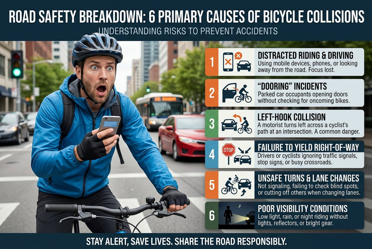 Road Safety Breakdown: 6 Primary Causes of Bicycle Collisions