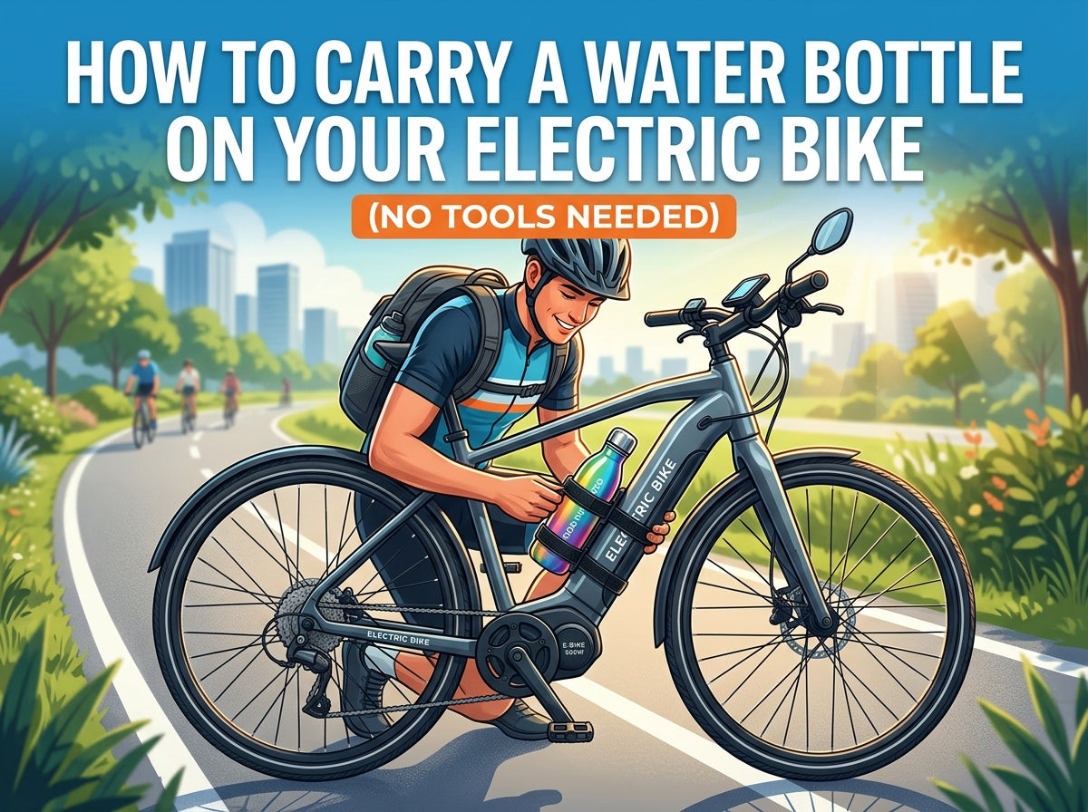 How to Carry a Water Bottle on Your Electric Bike (No Tools Needed)