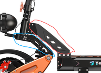 X10 spare parts, such as the parts marked in red and blue in the picture, one set each